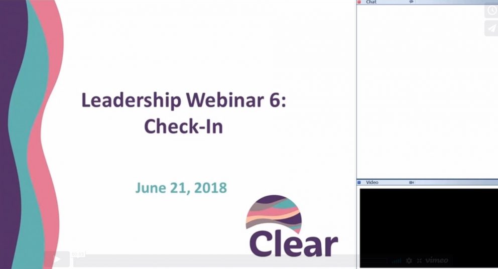 Leadership Webinar 6: Check In